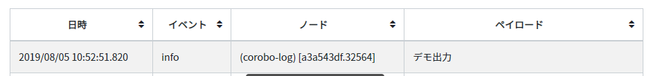 ログ出力ノード